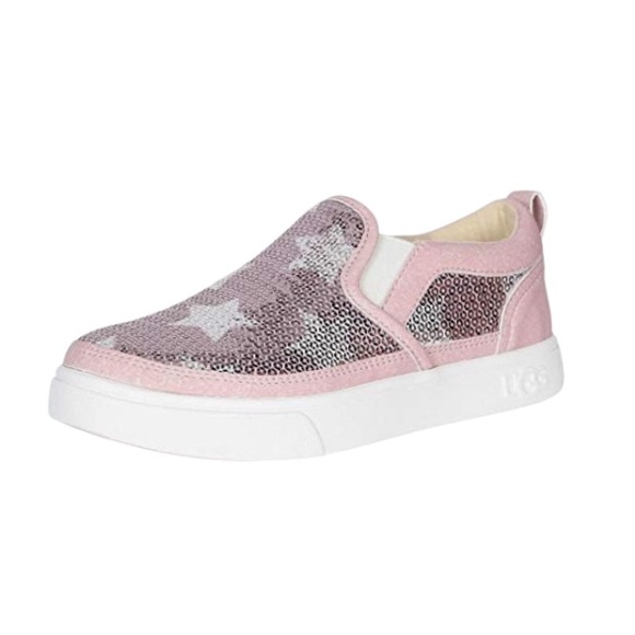 UGG Other - UGG Caplan sequin STAR Suede SLIP ON sneakers GIRL’s shoes  size 1